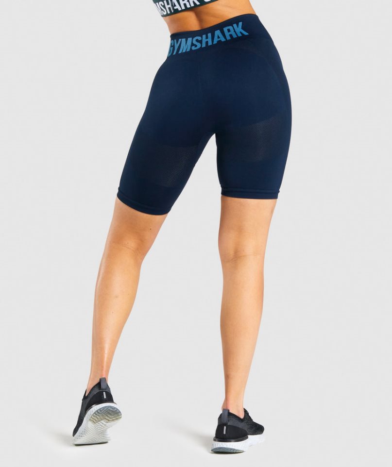 Women's Gymshark Flex Cycling Shorts Navy | NZ 7TCJSX